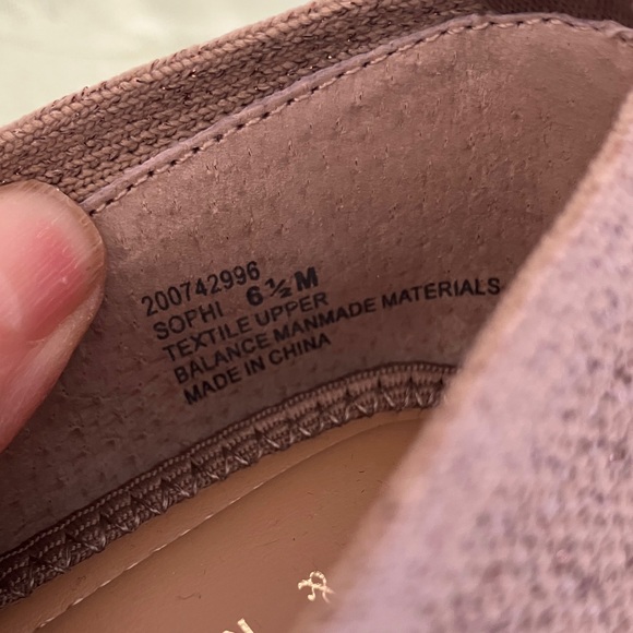 Kelly & Katie Taupe Textured Loafers - Picture 6 of 7